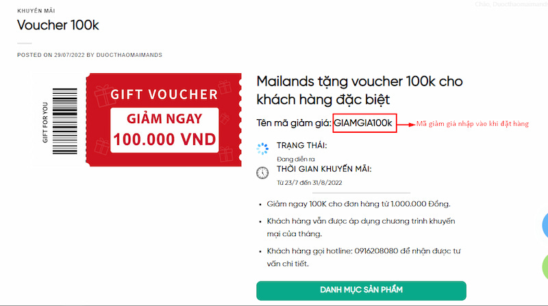 Lấy mã giảm giá