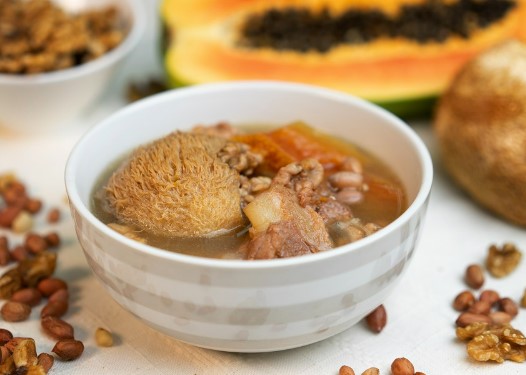 canh nấm bờm sư tủ thay thế hải sản