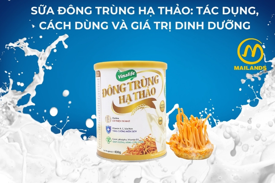 Sữa đông trùng hạ thảo Tác dụng, cách dùng và giá trị dinh dưỡng